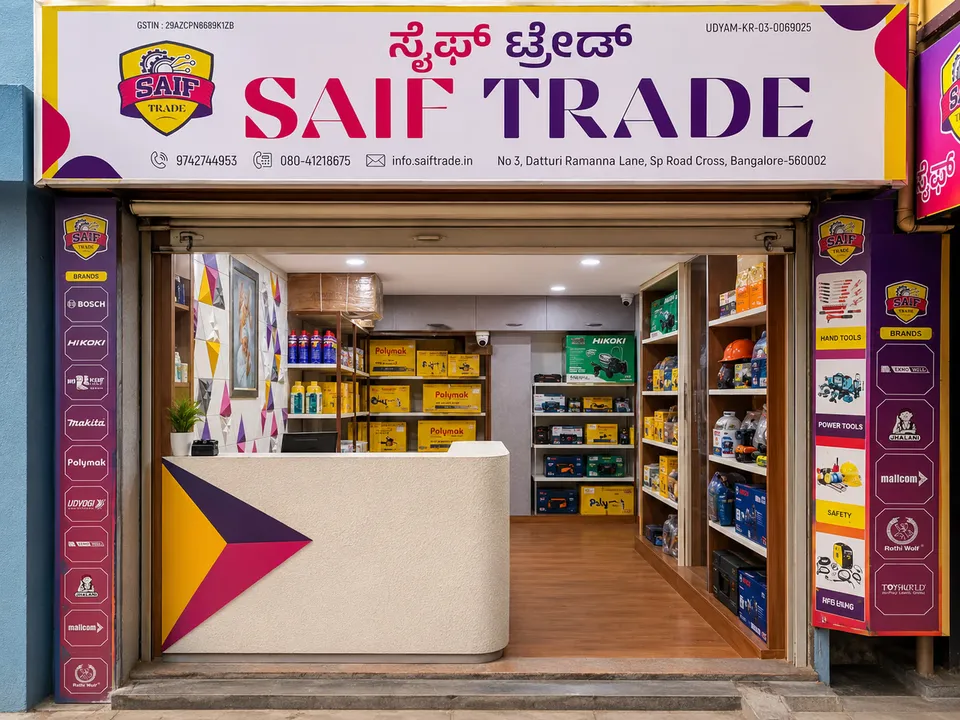 Saif Trade showroom on SP Road, Bangalore